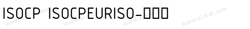 ISOCP ISOCPEURISO字体转换